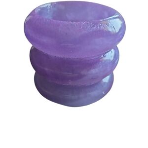 Handmade Purple Resin Trinket Jar | Mini Jewelry Storage | Desk Decor